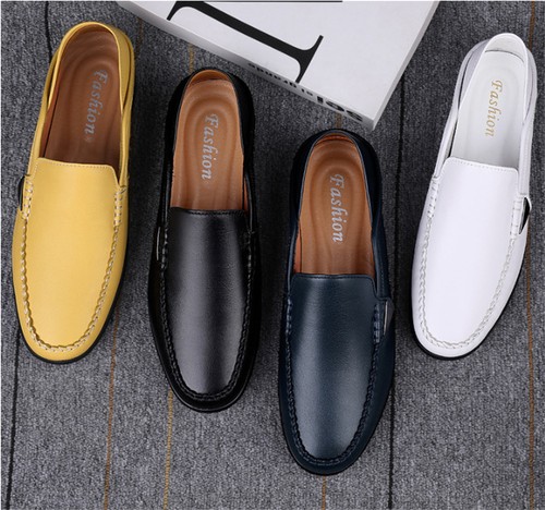 Mocasines clásicos Penny para hombre mocasines planos sin cordones de cuero suave zapatos para conducir - Imagen 5 de 14