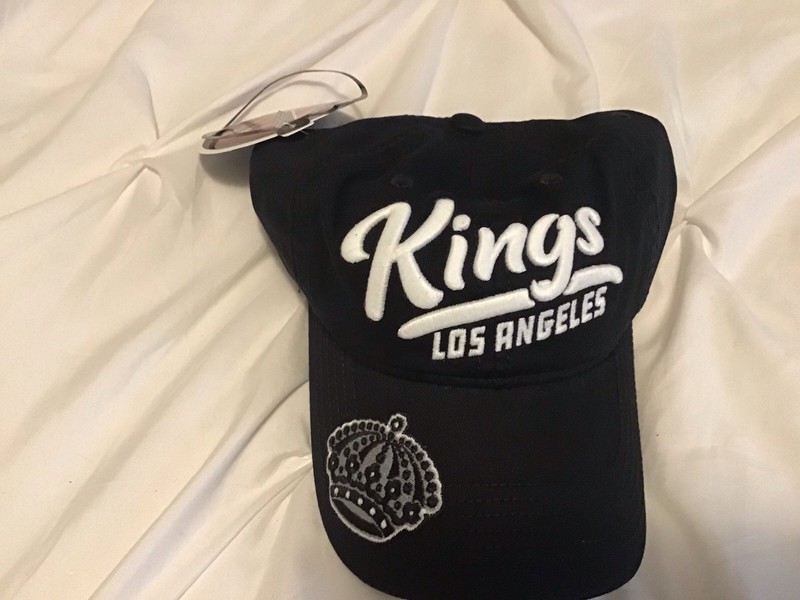 LOS ANGELES KINGS Baseball Hat Men's Black Adjustable Cap NHL Hockey