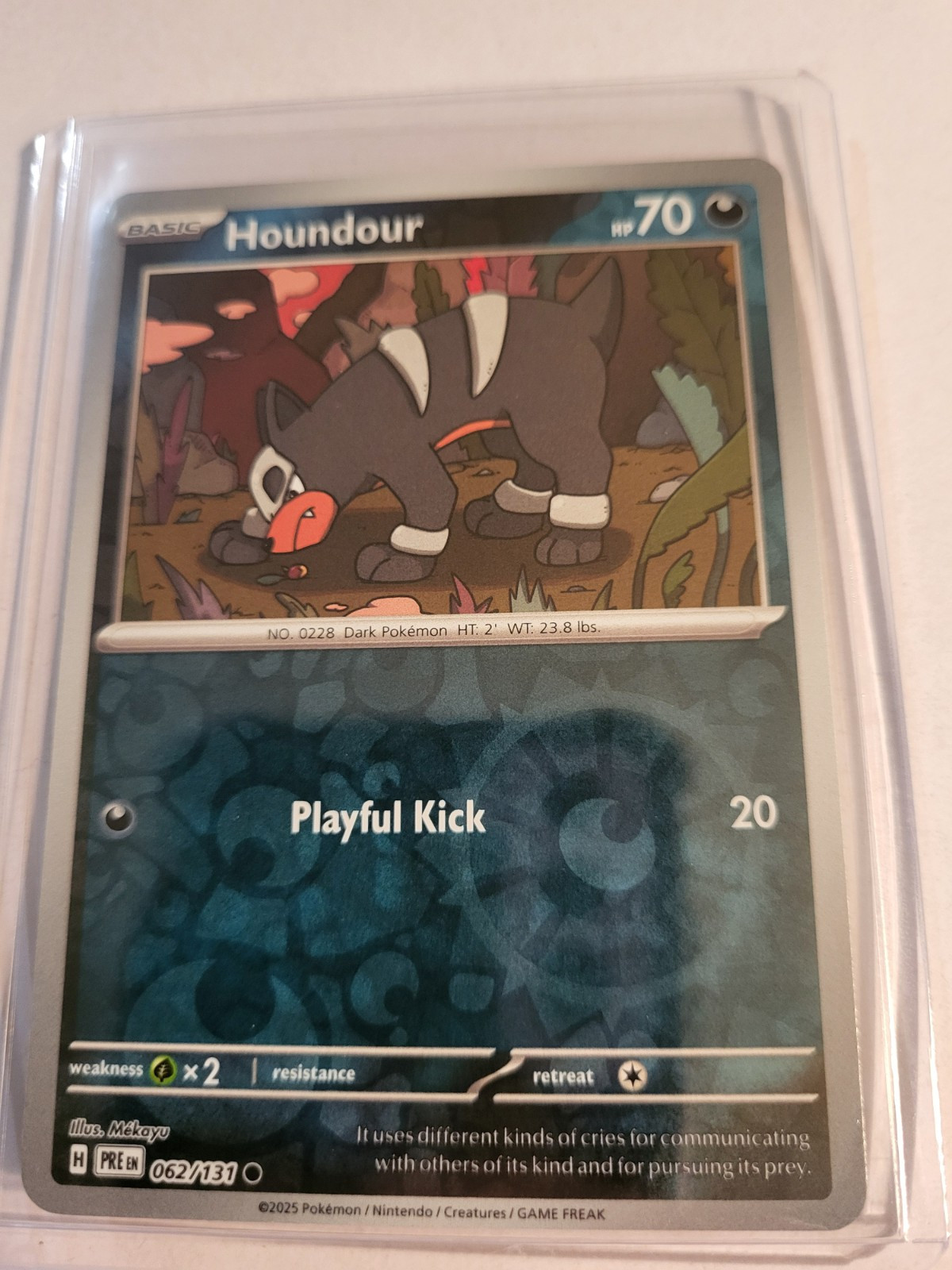 Pokemon Houndour (62/347) Prismatic Evolutions NM REVERSE HOLO