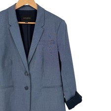 Banana Republic Womens Blue Two Button Blazer Jacket Size 14