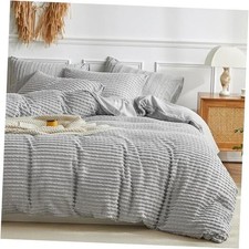 Boho Duvet Cover Set Size,Striped Duvet Cover Microfiber Bedding King Grey