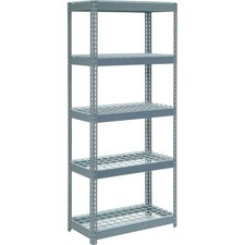 Boltless Extra Heavy Duty Shelving 36"W x 18"D x 96"H 6 Shelves Wire Deck