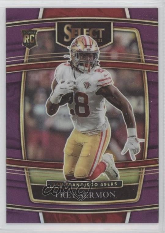 2021 Panini Select Concourse Purple Prizm 23/75 Trey Sermon #68 o8g