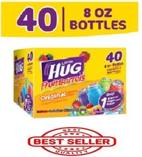 Little HUG Fruit Barrels,Original,Shelf Stable Kids Drinks Variety Pack,40 Count
