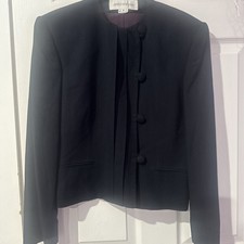 Jones New York Women's Blazer Jacket Size 4 Black 4 Button