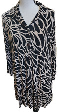 Chico's Travelers Animal Print Tunic Size 3/XL Wrinkle Resistant