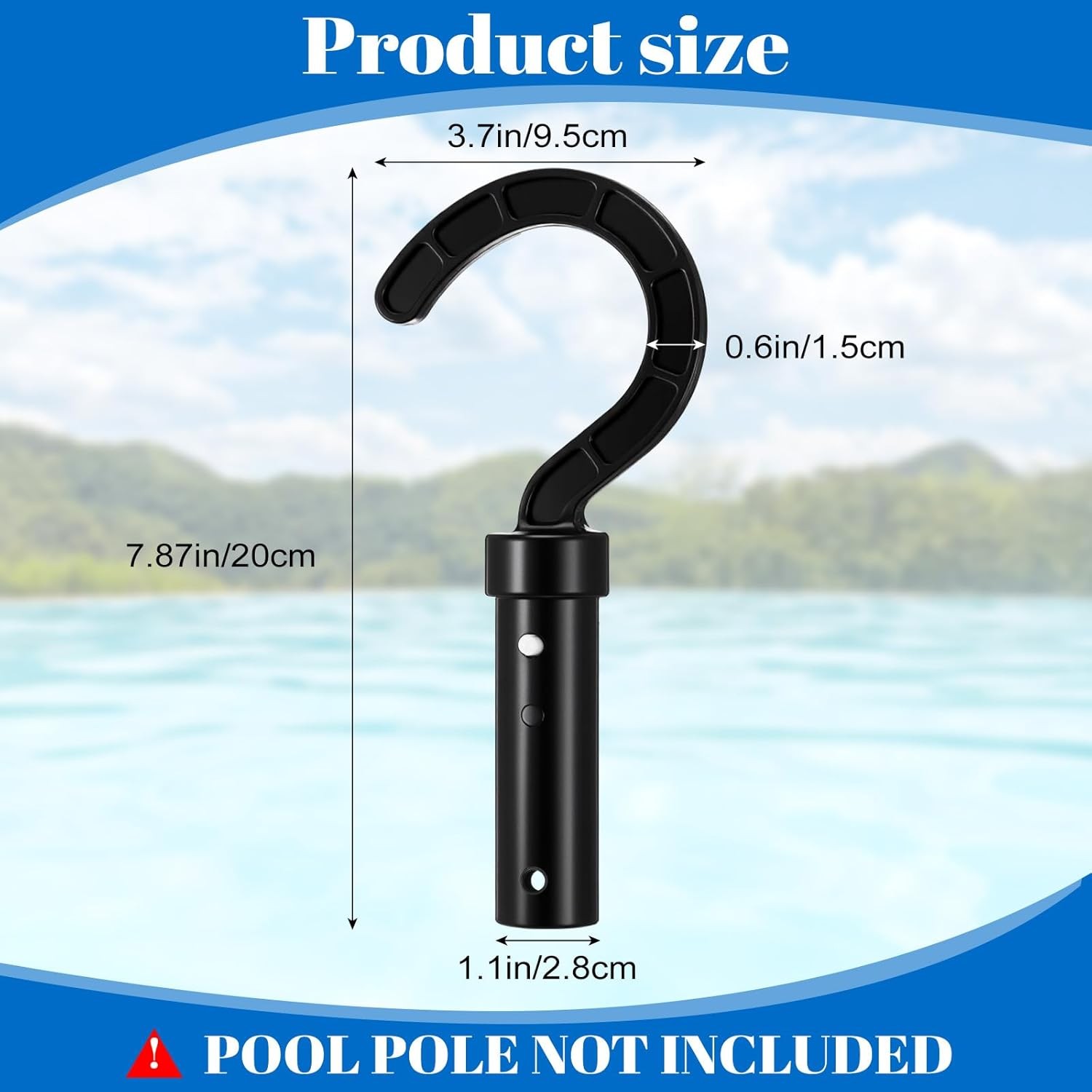 Universal Pool Hook, Multifunctional Pool Pole Hooks Accessories for All Robotic