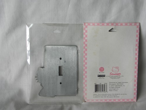 Hello Kitty Light Switch Plate Gold Rainbow Glitter w/ Purple Trim FAB 5” x 4” - Picture 4 of 6