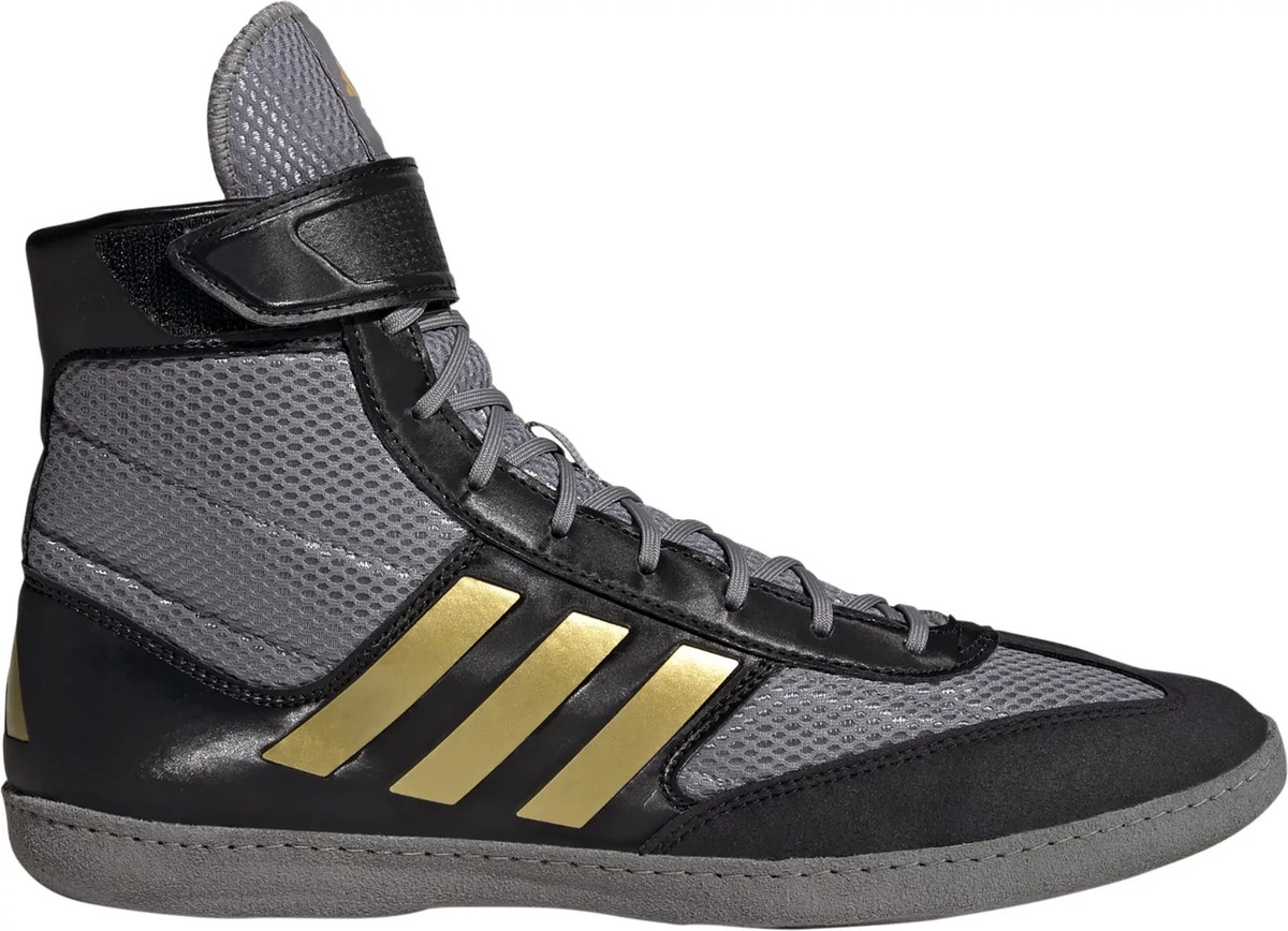 adidas Men's Combat Speed V Wrestling Shoes Grey Black Gold Size 14 Lace Up  | eBay