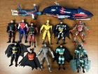 Batman + Marvel DC Lot of 11 Action Figures + Bike '90s Vintage Kenner, etc.