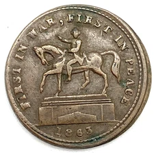 1863 First In War First In Peace / Error Coin / Mis-strike Civil War Token