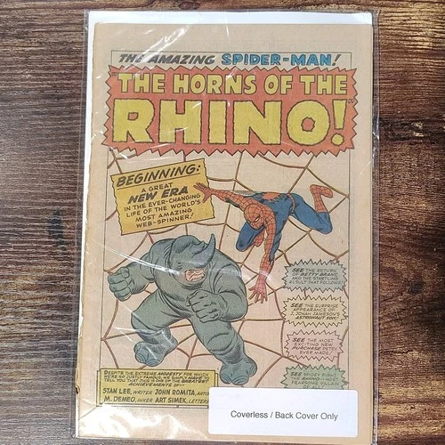 AMAZING SPIDER-MAN #41 1st APPEARANCE OF RHINO* Marvel October 1966 NO COVER