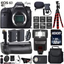 Canon EOS 6D DSLR Camera Body Only + Professional Battery Grip Bundle2