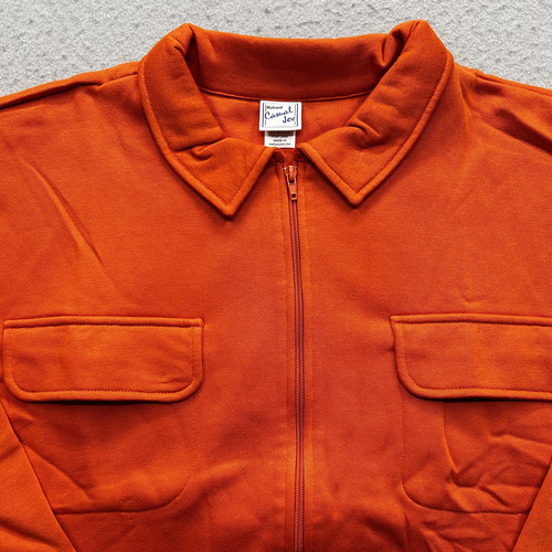 Haband Casual Joe Men's XL Orange Zip-Up Sweater Jacket - Picture 2 of 9