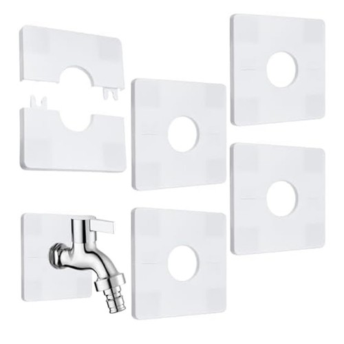 ABS Duct Wall Cover Set 5 Pack White Flange Covers 32mm/1 26 Hole Diameter - Picture 4 of 11