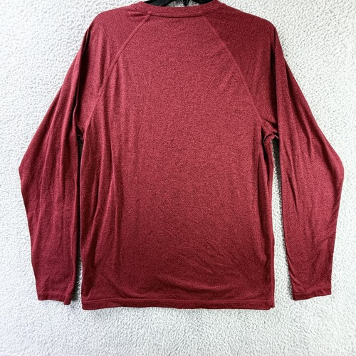 Rhone Shirt Mens Medium Red Long Sleeve Performance Crewneck Athletic Pullover - Picture 3 of 10