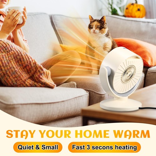 2 Pcs 1200w Space Heaters 2 in 1 Fan and Heater Combo Mini USB Space Desk Hea... - Bild 6 von 6