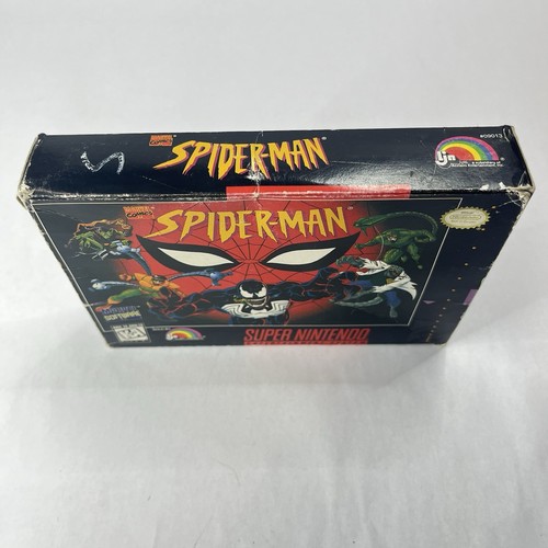 Spider-Man (Super Nintendo SNES) Complete W Poster - Tested - Authentic - Clean - Picture 4 of 12