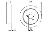 2X Bremsscheibe Hinten Bosch 0 986 479 A82 Passend FÜR Subaru