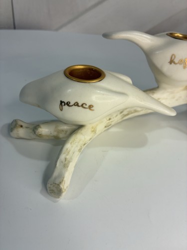 Hallmark Bird Advent Christmas Candle Branch Wreath Holder Peace Hope Joy Love - Picture 2 of 16