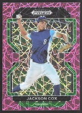 Jackson Cox 2022 Panini Prizm Draft Picks Neon Pink Velocity #PDP50