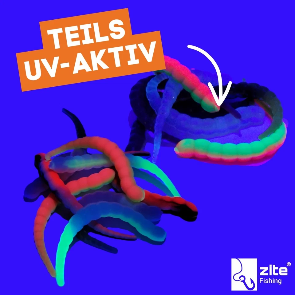 Gummiköder Forelle Curly Viper UL Starterset & Rotorhaken Forelle Zite Fishing - Bild 3 von 4