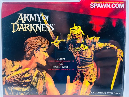 2002 ASH VS EVIL ASH ARMY OF DARKNESS 2-PK ESCLUSIVO MCFARLANE MOVIE MANIACS MOC - Foto 15 di 17