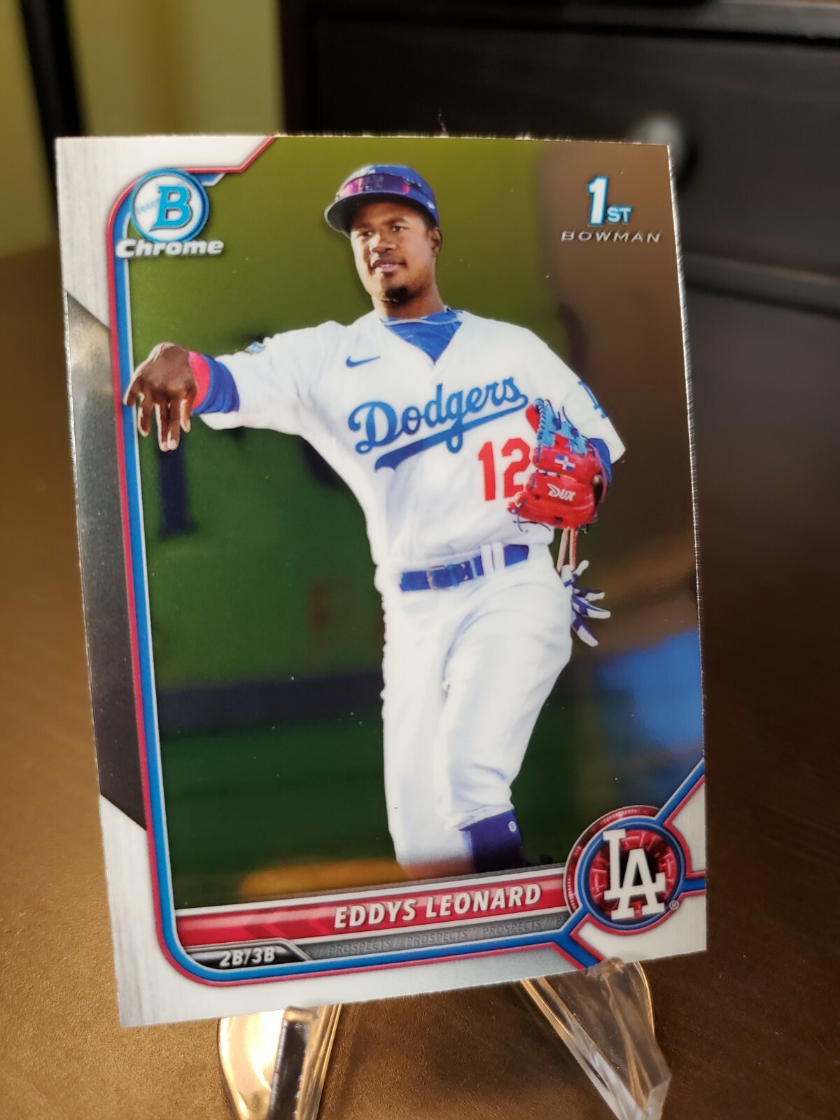 2022 Eddys Leonard Bowman Chrome 1st Bowman Prospect Card BCP-57 Dodgers