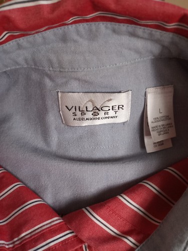 Vintage Villager Sport Women’s Large Long Sleeve Button Up Striped Multicolor  - Bild 6 von 8