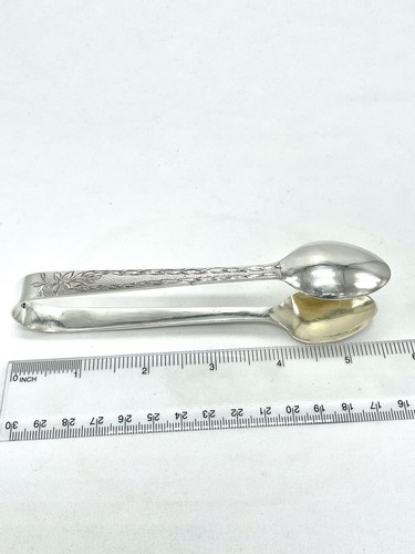 Zee Sung Chinese Export Silver Sugar Nips/Tong c. 1900 - Picture 11 of 11
