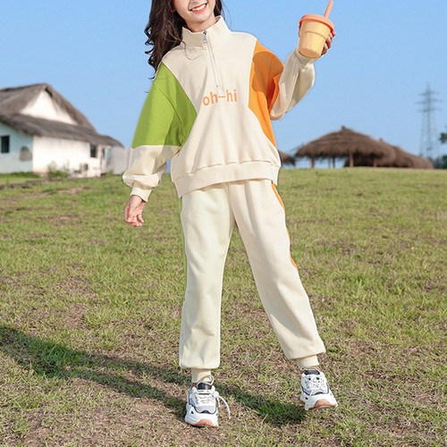 Kids Girls Sport Clothes Set Long Sleeve Top with Pants Tracksuits Casual Wear - Picture 4 of 45