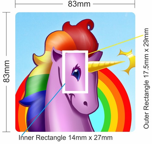 Einhorn 5 - Lichtschalter Aufkleber Vinyl Cover Skin Decal - 33 - Bild 2 von 2