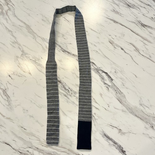 CANALI Neck Bow Tie Grey Stripe Wool 2.25" EUC Made in Italy - 第 3/5 張圖片