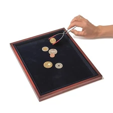 Velour Butler Working Display Tray Coin Presentation Diamond Gem Sorting Frame