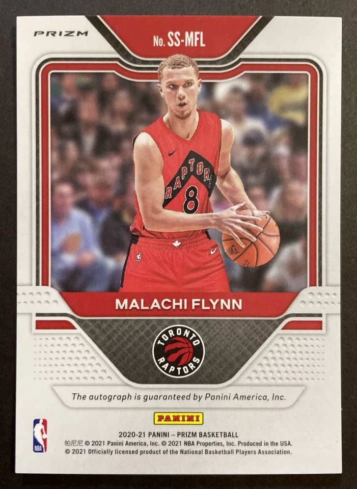 Malachi Flynn 2020-21 Panini Prizm Sensational Signatures - Silver Prizm Auto RC - Image 4 of 4