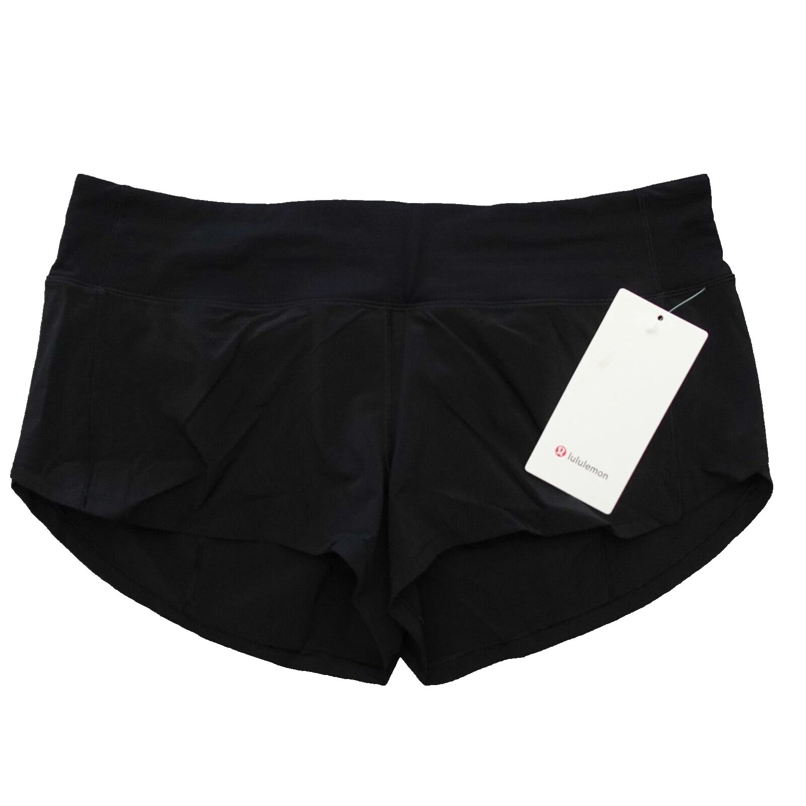 New Lululemon Size 10 Black Speed Up LR Low Rise Shorts 2.5” Lined BLK