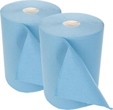 Reinigungstuch Gro&szlig;rolle blau, 2-lagig, 38x35 cm VPE=2St&uuml;ck Papierrolle Putztuch