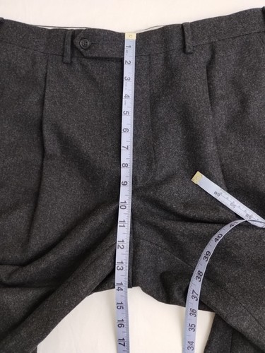 Samuelsohn Garveys Mens Gray 2 Piece Flannel Suit Size 42 Semi Long W35 X 30 - Picture 15 of 21