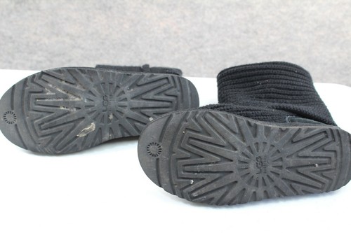 Bottes Ugg taille 6 noires en maille haute F3011H - Photo 6/8