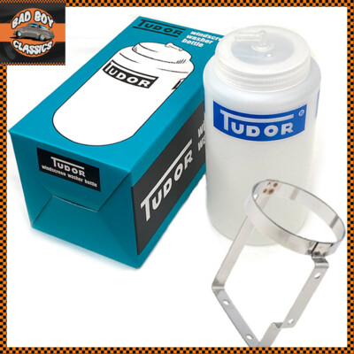 Tudor Windscreen Washer Bottle & Stainless Bracket Fits Lotus Elan, Esprit    