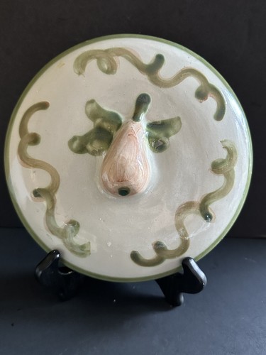 Vtg Farmhouse Louisville Stoneware Pottery Harvest Pear Lidded Casserole Dish 9” - Picture 8 of 24