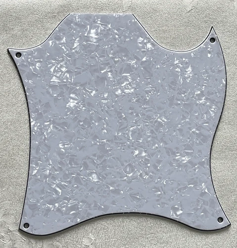 Custom For Gibson SG Standard Full Face Blank Guitar Pickguard 4-Ply White Pearl