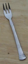 1 Seafood Cocktail Fork Codie Cambridge Silver Stainless Horizontal Lines