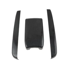 NEW 1 Set Carbon Fiber Armrest Box Cover Trim Panel for Honda Civic 2016-2021