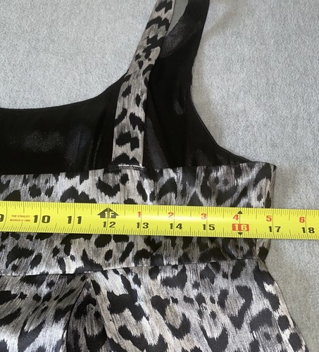 The Limited Dress Women’s 12 Black Gray Animal Print Silk Classic Elegant - Picture 7 of 8