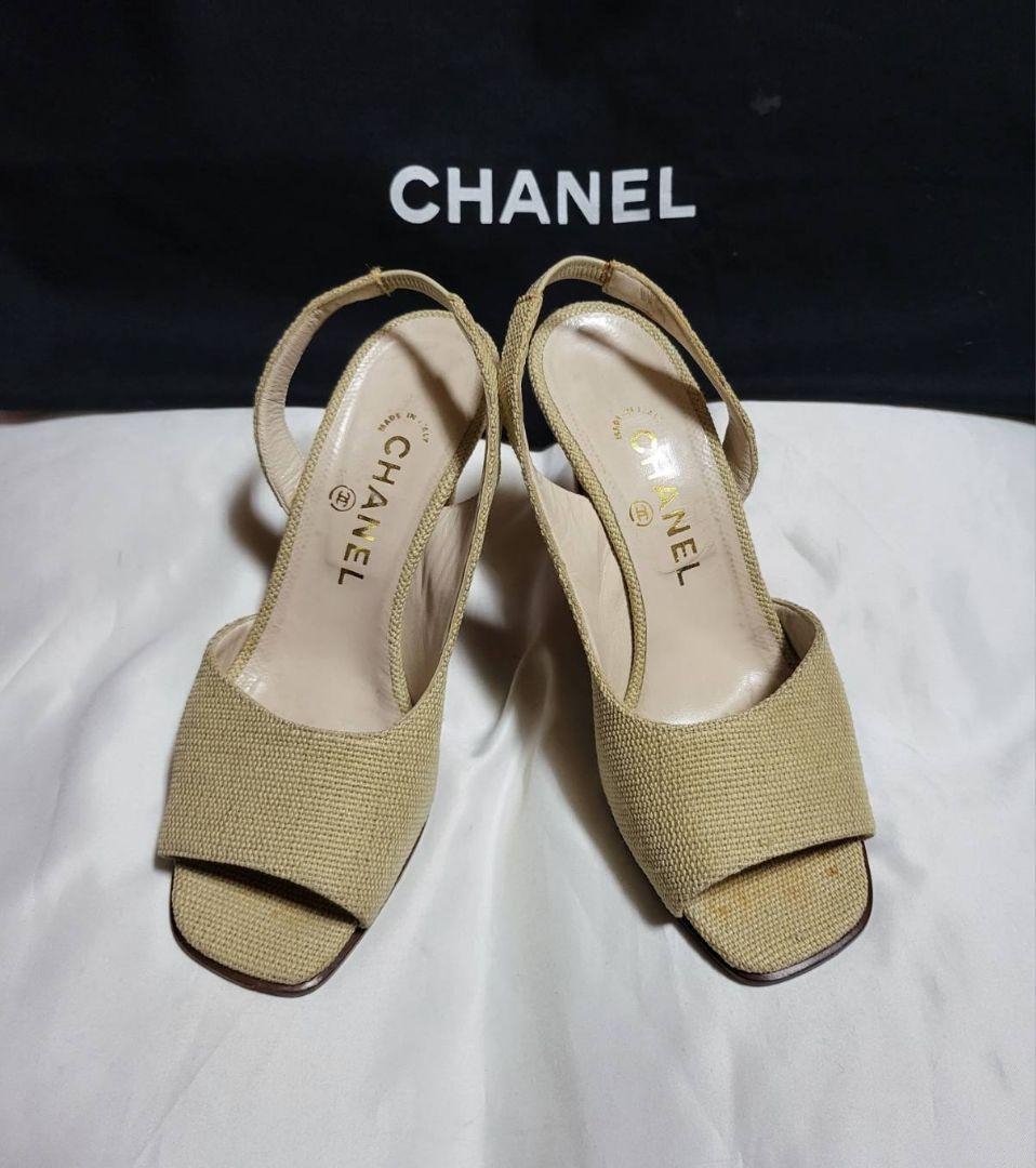 CHANEL Chanel open toe sandals mules size 36.5 | eBay