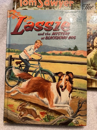 1950s Whitman Book Lot Tom Sawyer Lassie Musketeers Zane Grey Tarzan Hardback - Picture 5 of 12