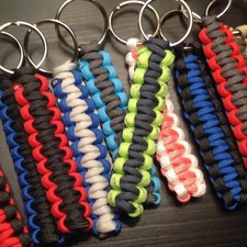 ONE (1) Paracord Keychain KEY FOB 550 Cord USA Custom Colors! TJPARACORD
