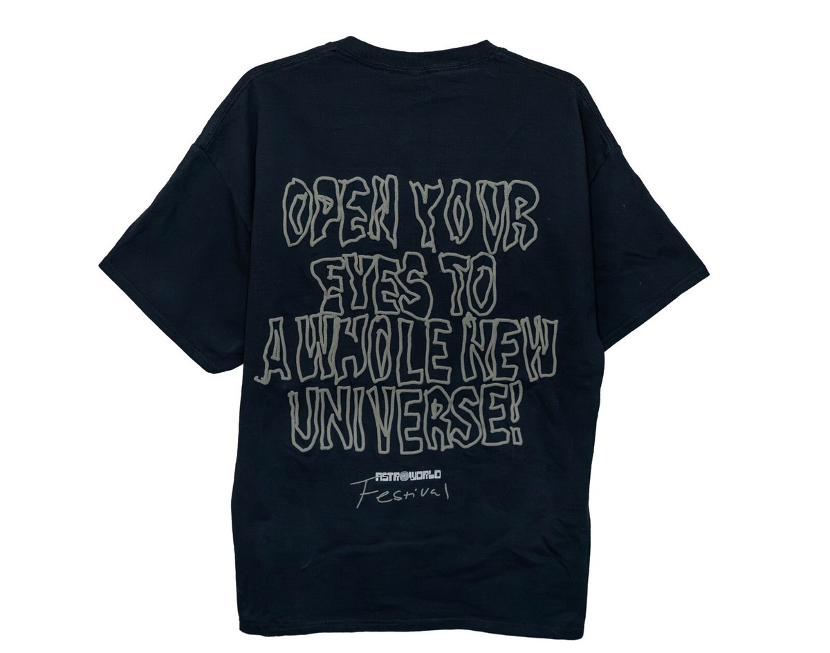 Travis Scott Astroworld 2021 T-Shirt Medium Black Cactus Jack