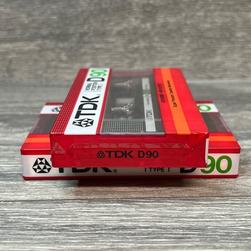 TDK D90 Cassette Tape Type I Blank-Lot of 2-SEALED Vintage 1985 Made In Japan - Picture 3 of 4